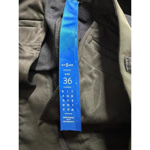 Kit & Ace Stretch Vented Navy Blue Dress Pants Trouser 36x32 - Picture 3 of 6